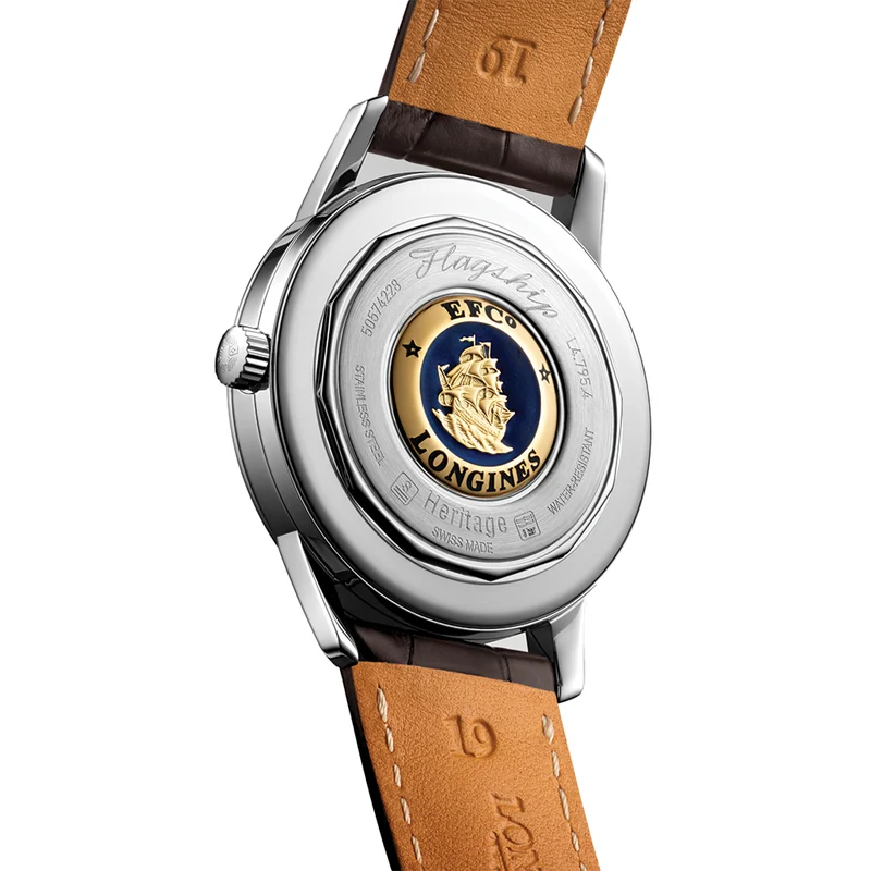 Flagship Heritage 38.5mm - Ivory on Leather Strap