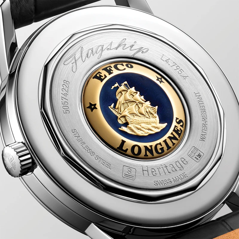 Flagship Heritage 38.5mm - Ivory on Leather Strap