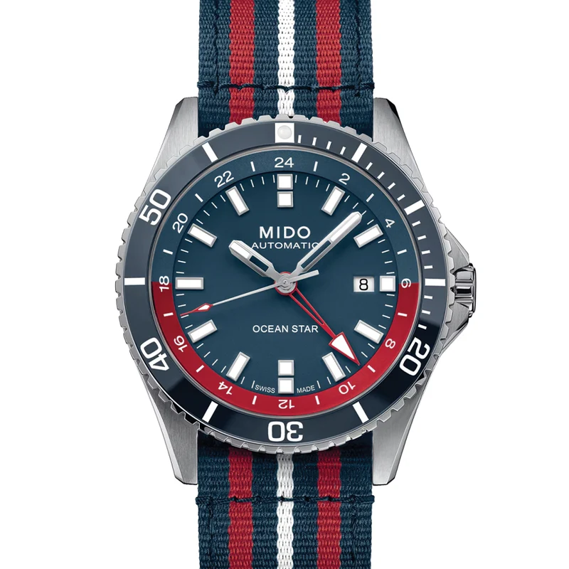 Ocean Star GMT Special Edition 44mm - Blue on Bracelet w/ Additional Fabric Strap