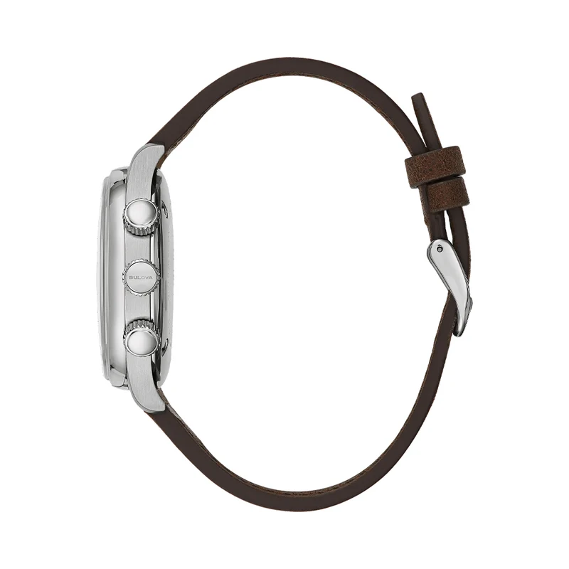 A-15 Pilot Military 42mm - Black on Leather Strap