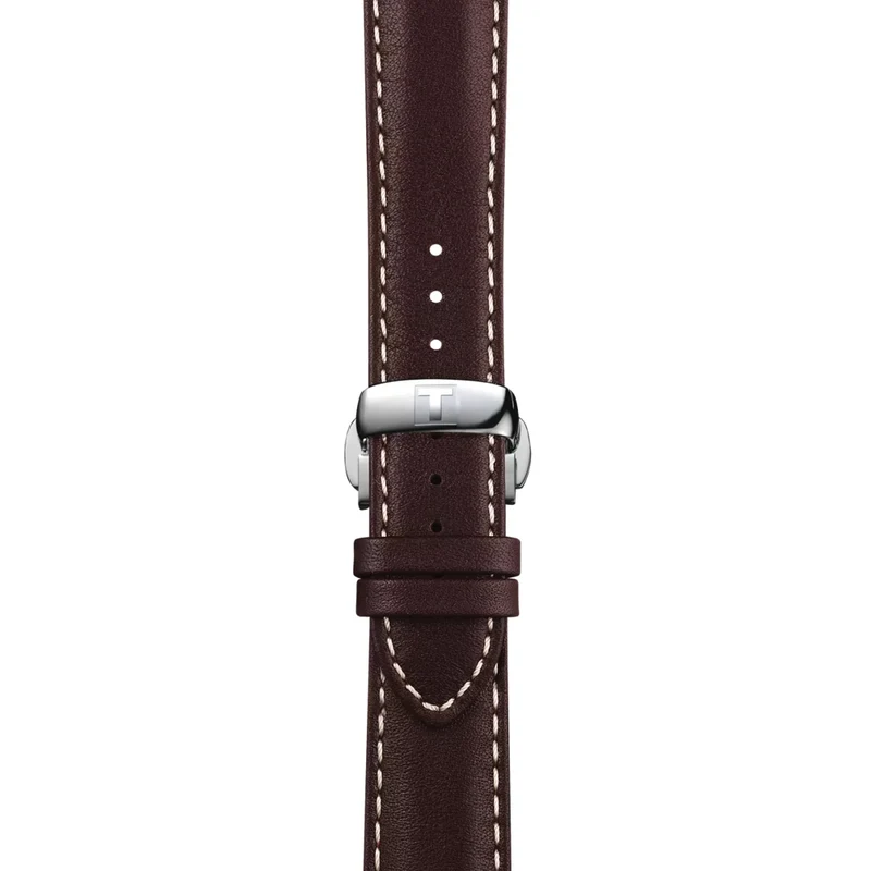 Gentleman Powermatic 80 Silicium Solid 18K Gold bezel 40mm - Brown on Leather Strap