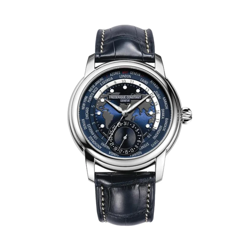 Manufacture Classic Worldtimer 42mm - Blue on Leather Strap