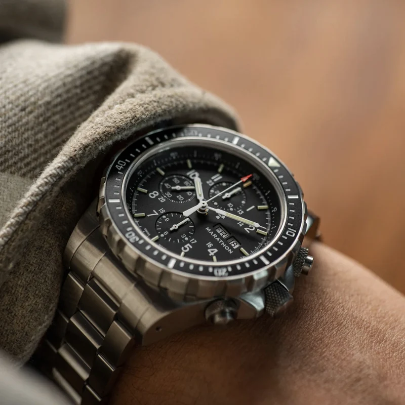 CSAR Pilot's Automatic Chronograph 46mm - Black on Bracelet