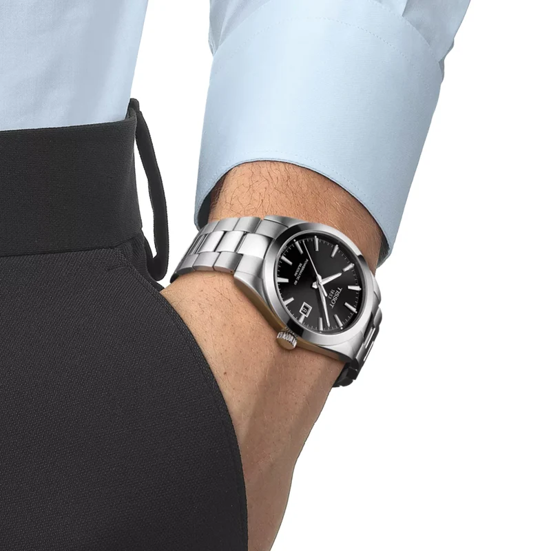 Gentleman Powermatic 80 Silicium 40mm - Black on Bracelet