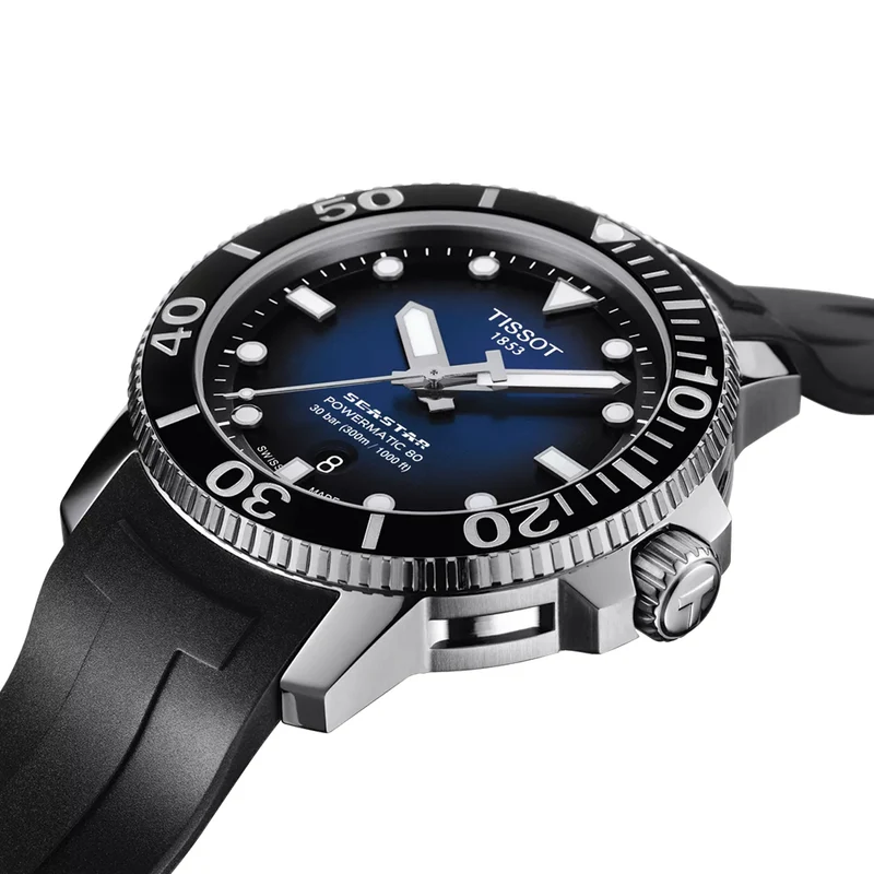 Seastar 1000 Powermatic 80 43mm - Blue on Rubber Strap