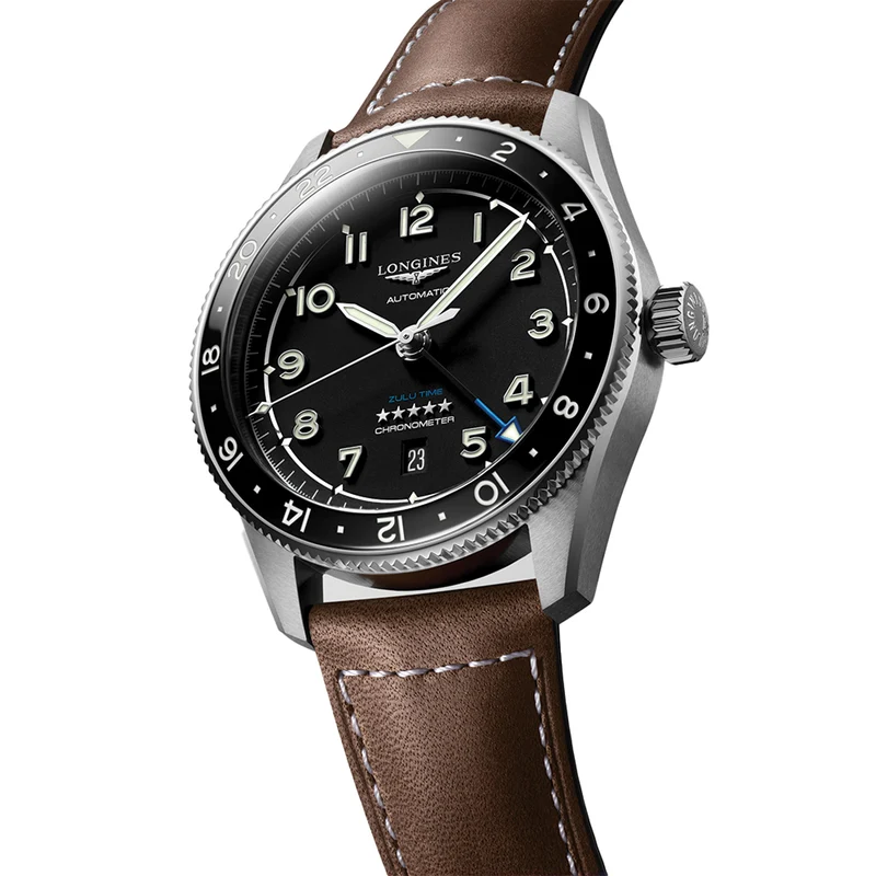Spirit Zulu Time 42mm - Black on Leather Strap