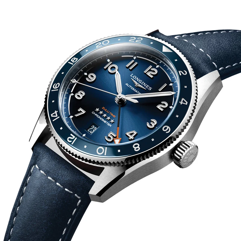 Spirit Zulu Time 39mm - Blue on Leather Strap