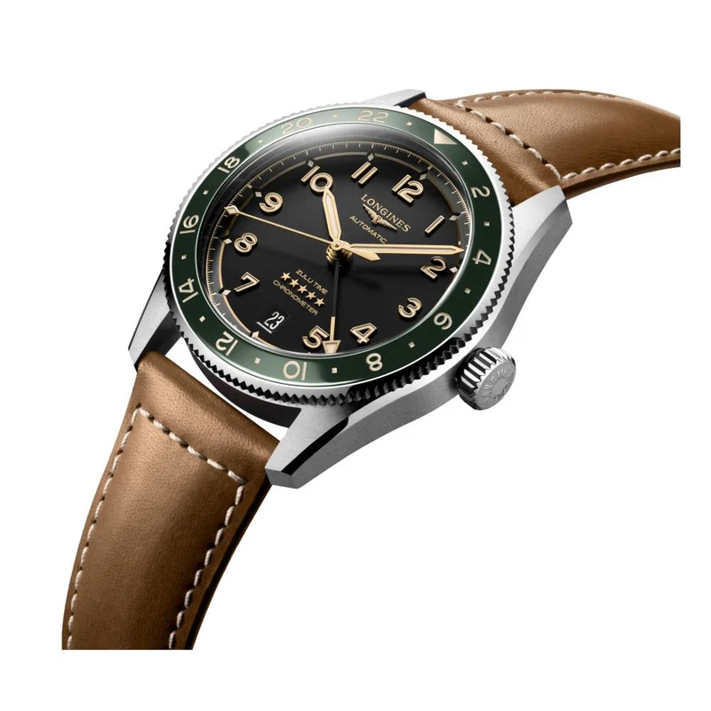 Spirit Zulu Time 39mm - Green on Leather Strap