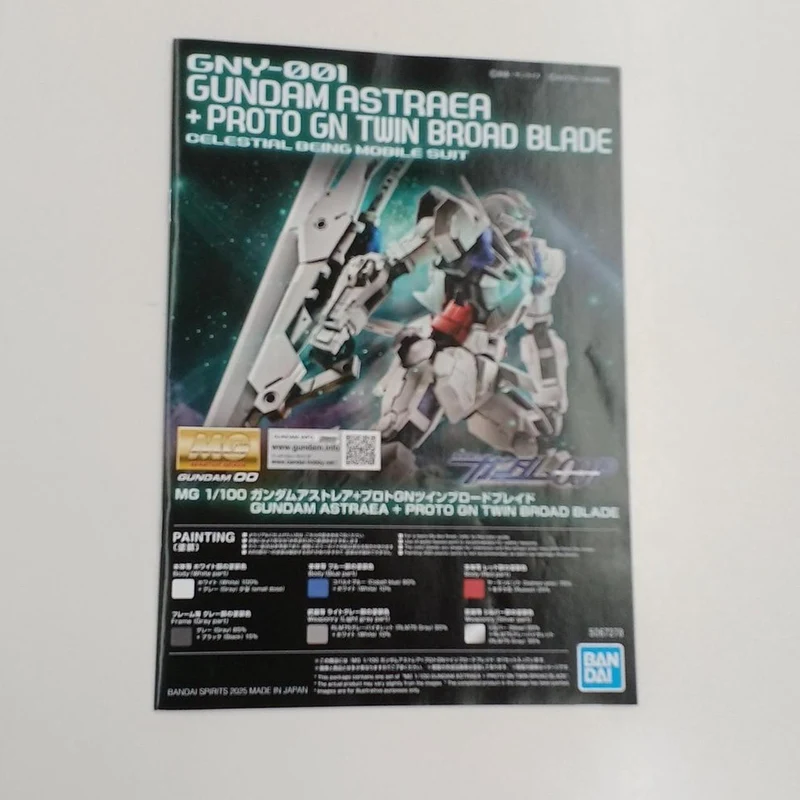 BANDAI Gundam MG Gundam Astrea + Proto GN Twin Broadblade
