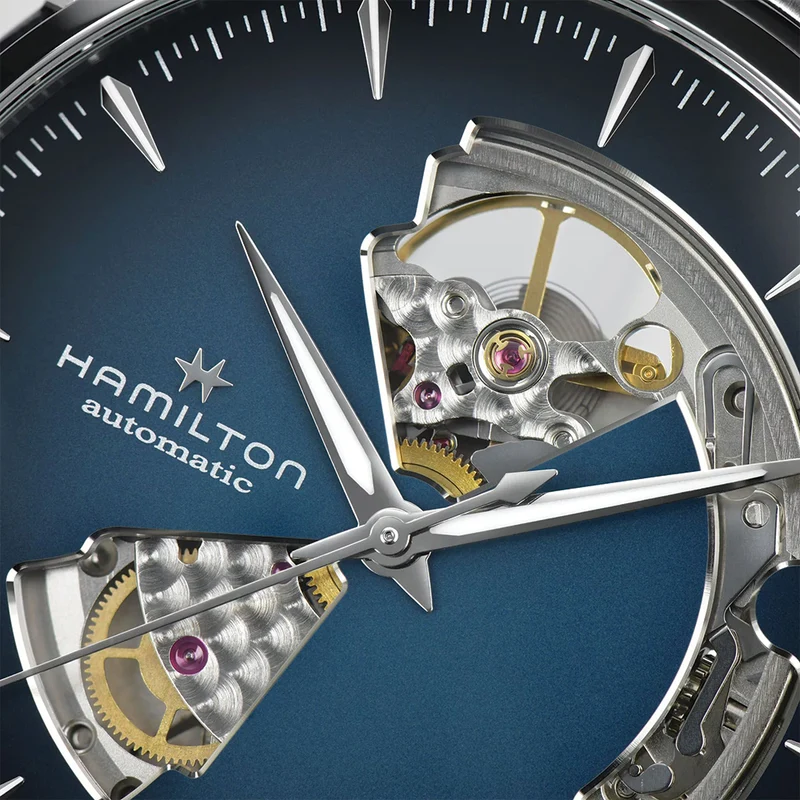 Jazzmaster Open Heart Auto 40mm - Blue on Bracelet