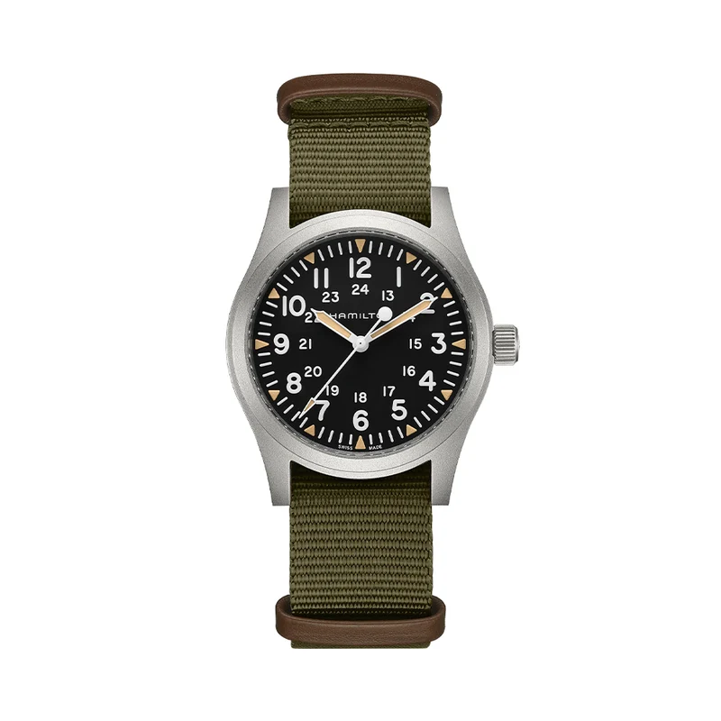 Khaki Field Mechanical 42mm - Black on Textile Strap