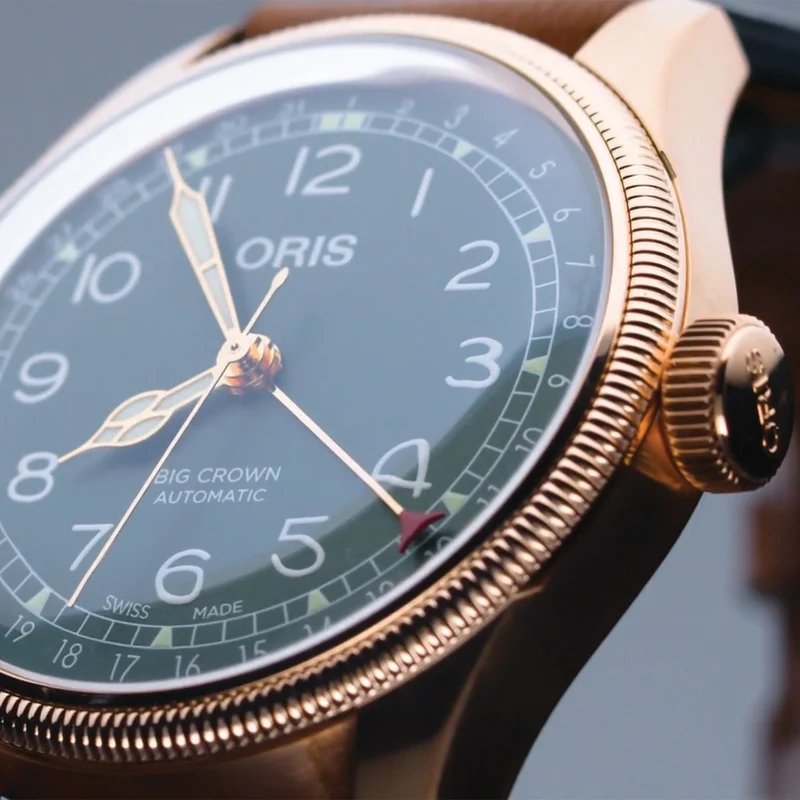 Big Crown Pointer Date 80th Anniversary Edition 40mm - Green on Leather Strap