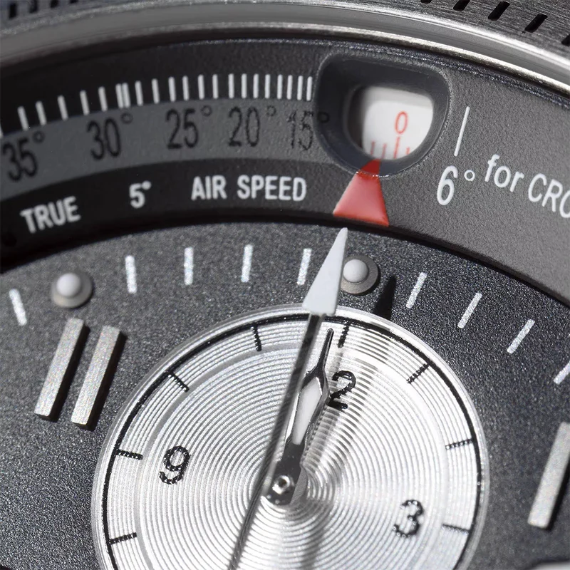 Khaki Aviation X-Wind Auto Chrono 44mm - Black on Leather Strap