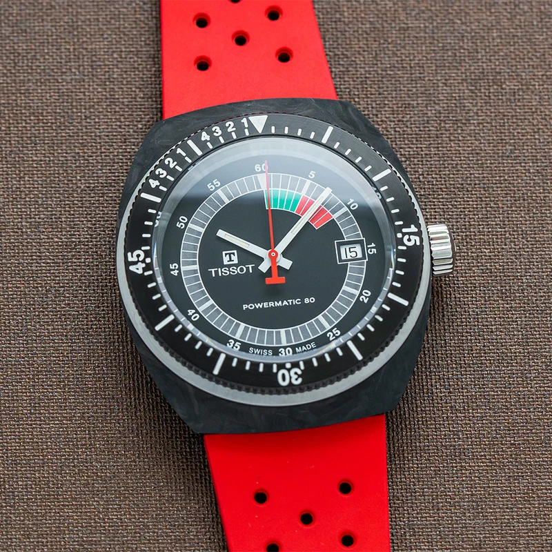 Sideral S 41mm - Black on Rubber Strap