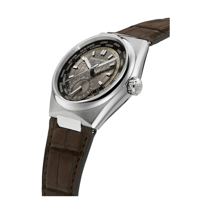 Highlife Worldtimer Manufacture 41mm - Brown on Leather Strap