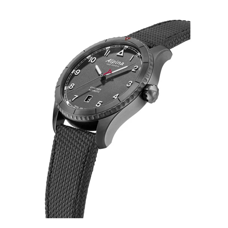 Startimer Pilot Automatic Black PVD 41mm - Grey on Rubber Strap