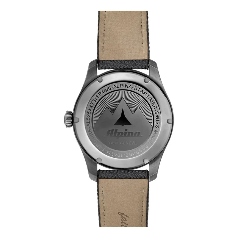 Startimer Pilot Automatic Black PVD 41mm - Grey on Rubber Strap