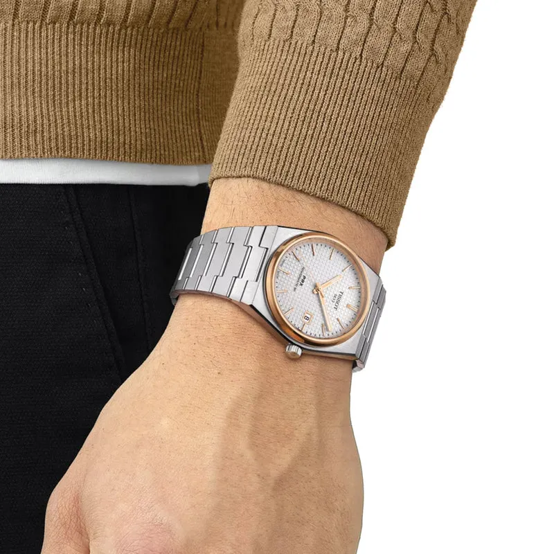 PRX Automatic Powermatic 80 Rose Gold 40mm - Silver on Bracelet