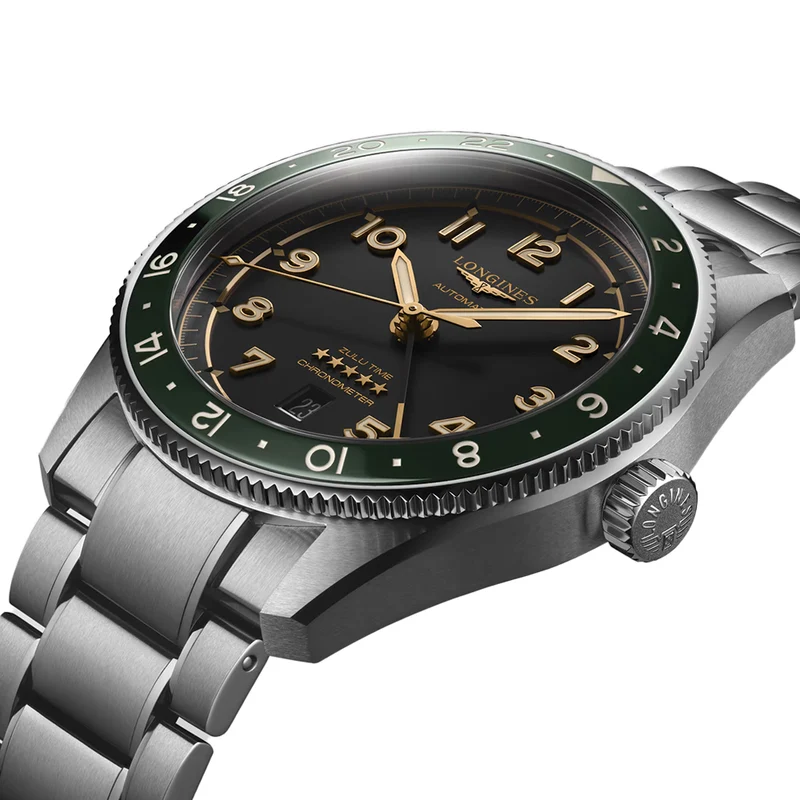 Spirit Zulu Time Green Bezel 42mm - Black on Bracelet