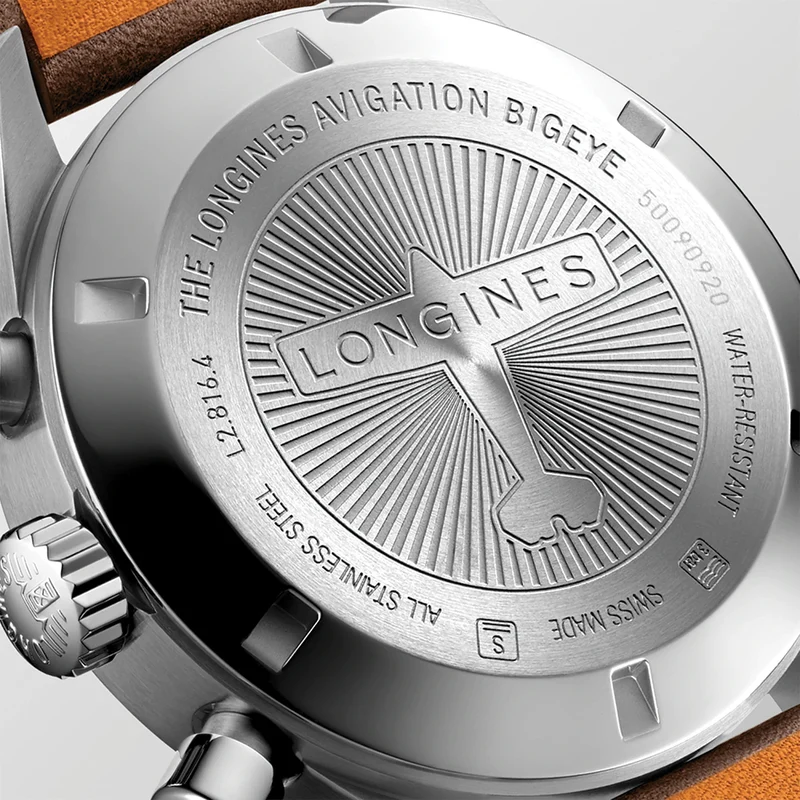 Avigation BigEye 41mm - Black on Leather Strap