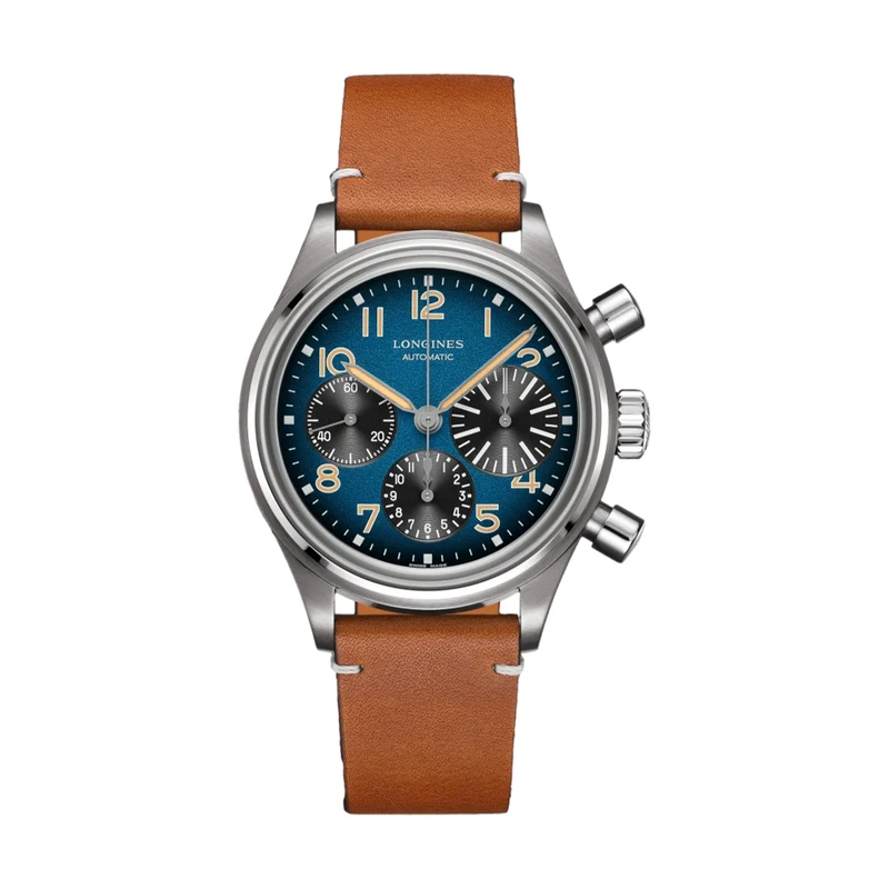 Avigation BigEye 41mm - Blue on Leather Strap