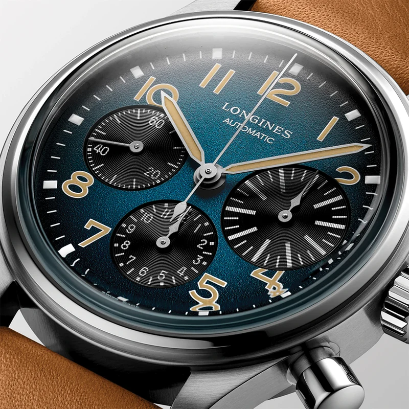Avigation BigEye 41mm - Blue on Leather Strap