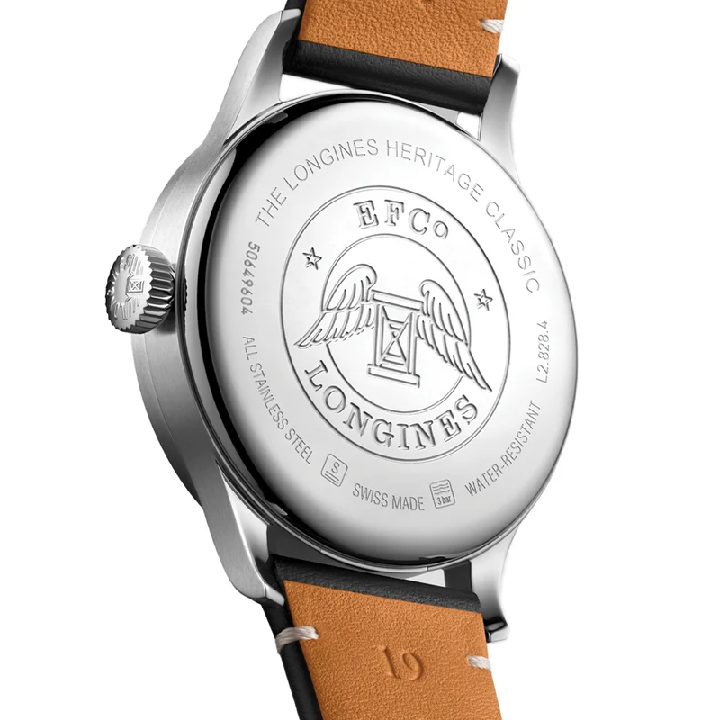 Heritage Classic Sector Dial 38.5mm - Silver on Leather Strap