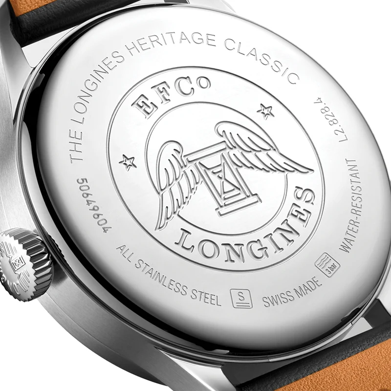 Heritage Classic Sector Dial 38.5mm - Silver on Leather Strap