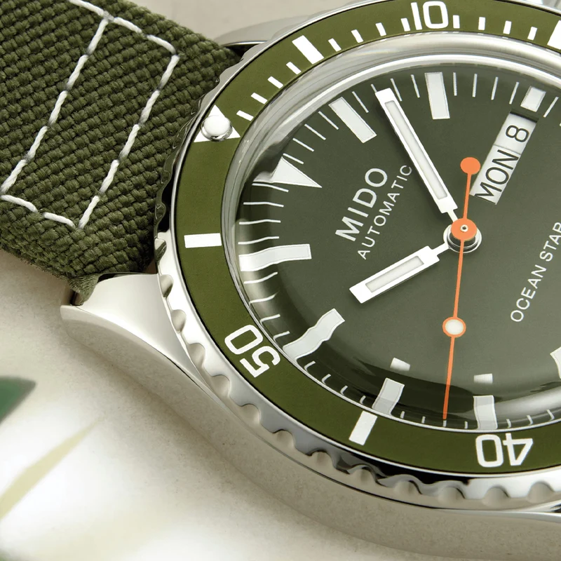 Ocean Star Tribute 40.5mm - Green on Fabric Strap