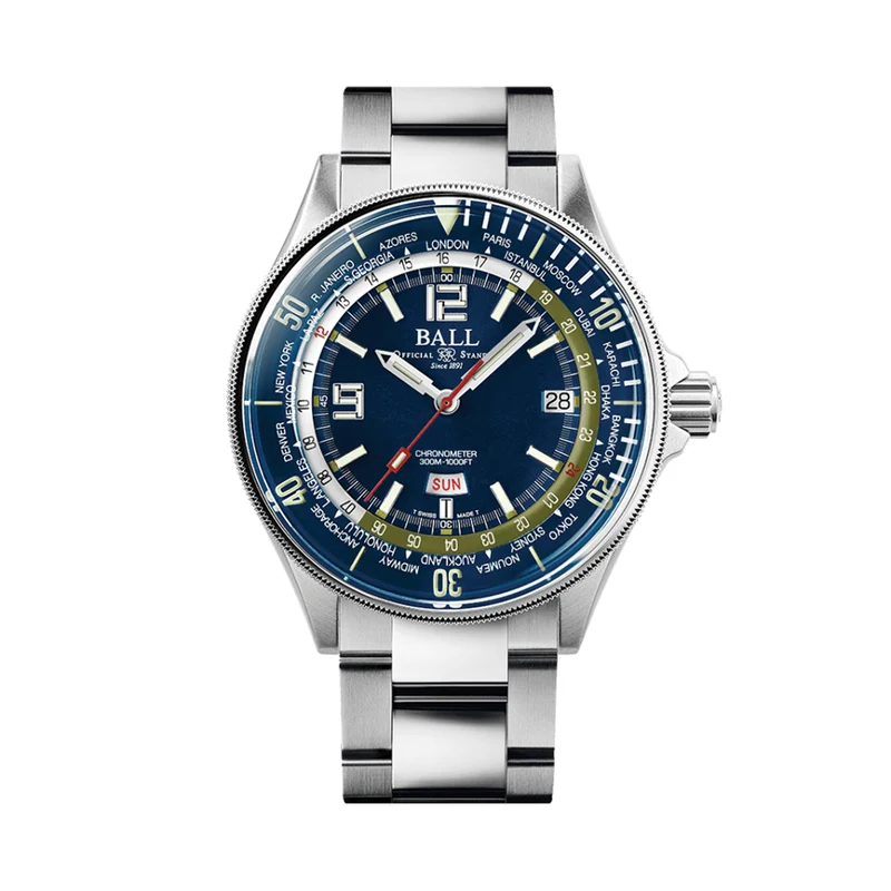 Engineer Master II Diver Worldtime Limited Edition 42mm - Blue on Bracelet