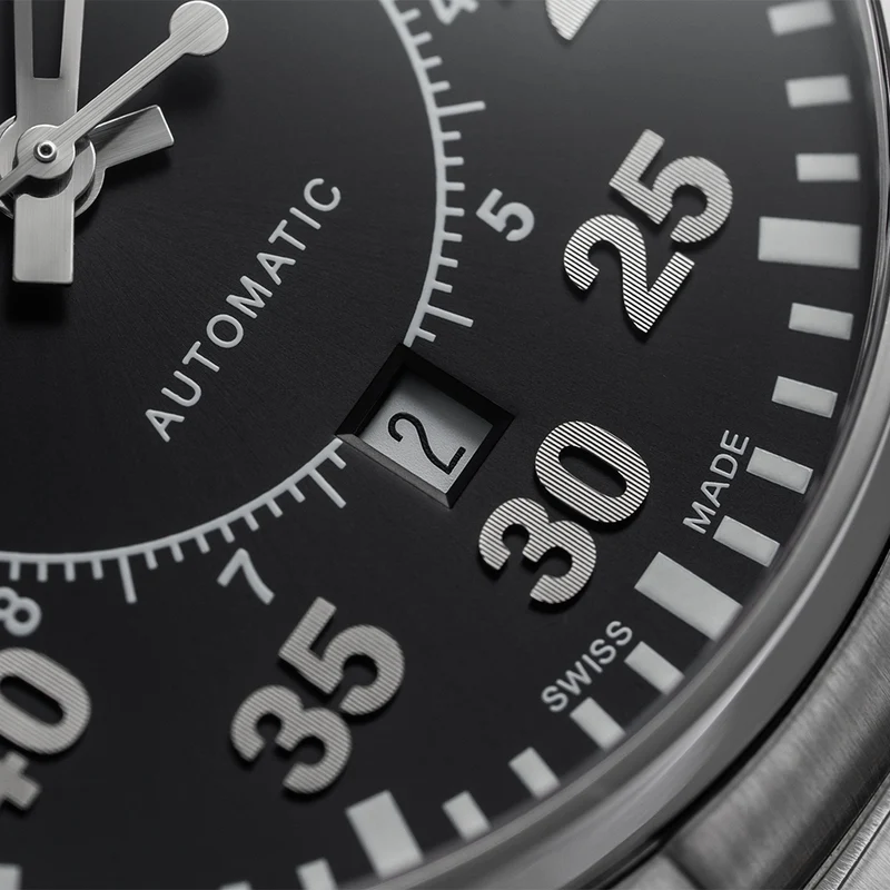 Khaki Aviation Pilot Day Date Auto 42mm - Black on Bracelet