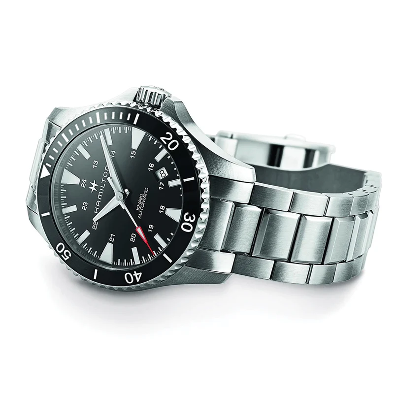 Khaki Navy Scuba Auto 40mm - Black on Bracelet