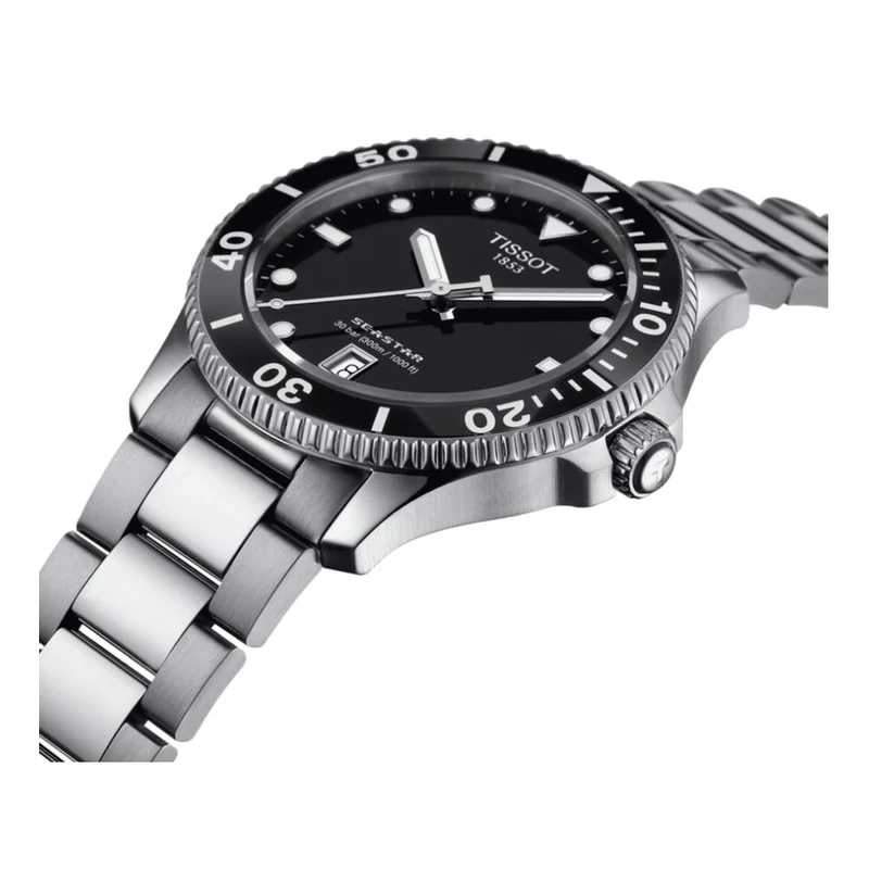 Seastar 1000 Quartz 40mm - Black on Bracelet