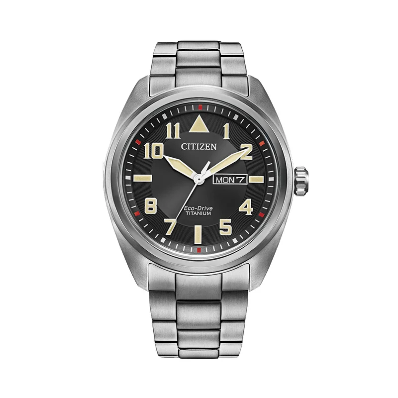 Garrison Eco-Drive Super Titanium 42mm - Black on Bracelet
