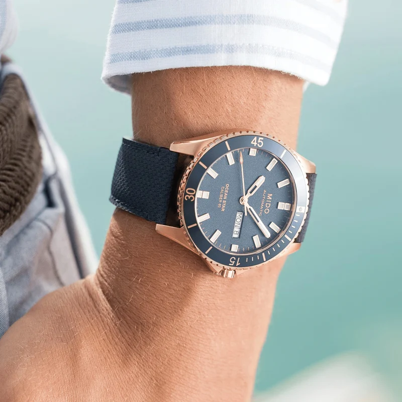 Ocean Star Captain 42.5mm - Blue on Fabric Strap