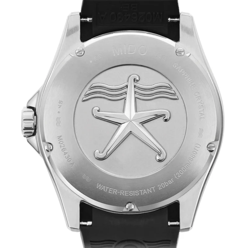 Ocean Star Captain 42.5mm - Black on Rubber Strap
