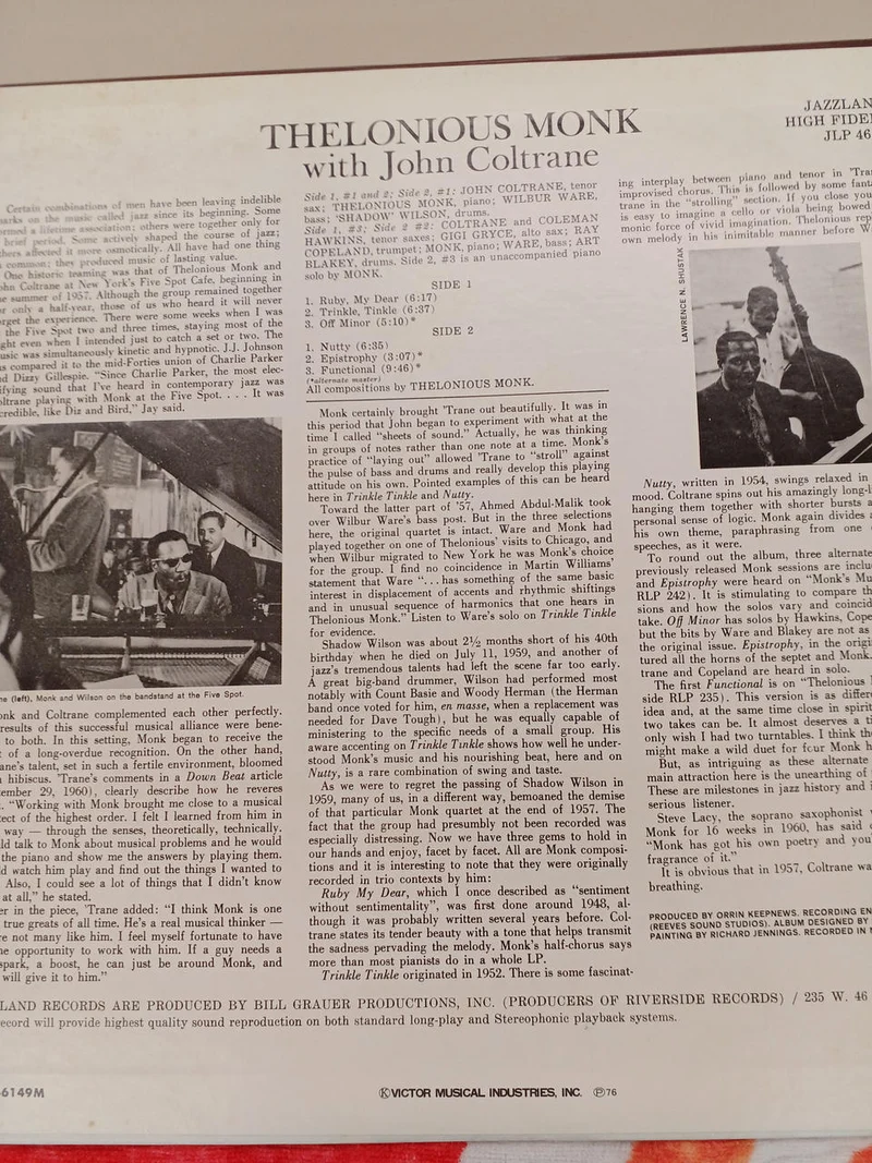 VICTOR Thelonious Monk mit John Coltrane Thelonious Monk mit John Coltrane
