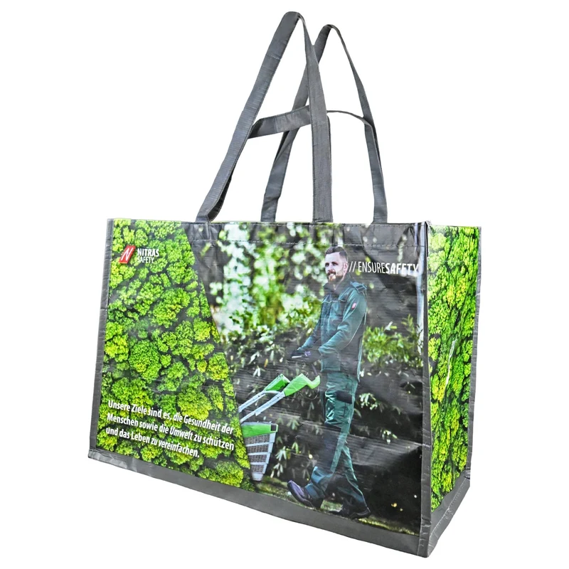 NITRAS PET-Tasche, recycelt, wechselndes Design | Karton (1 Packung)
