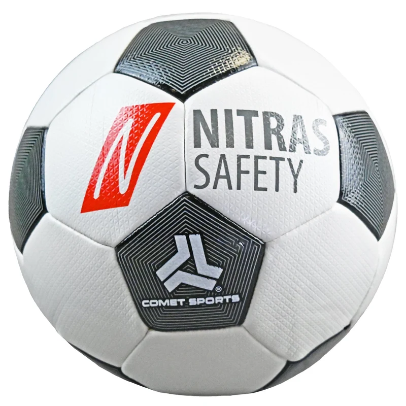 NITRAS Fussball, PU, weiß / schwarz | Packung (1 Stück)