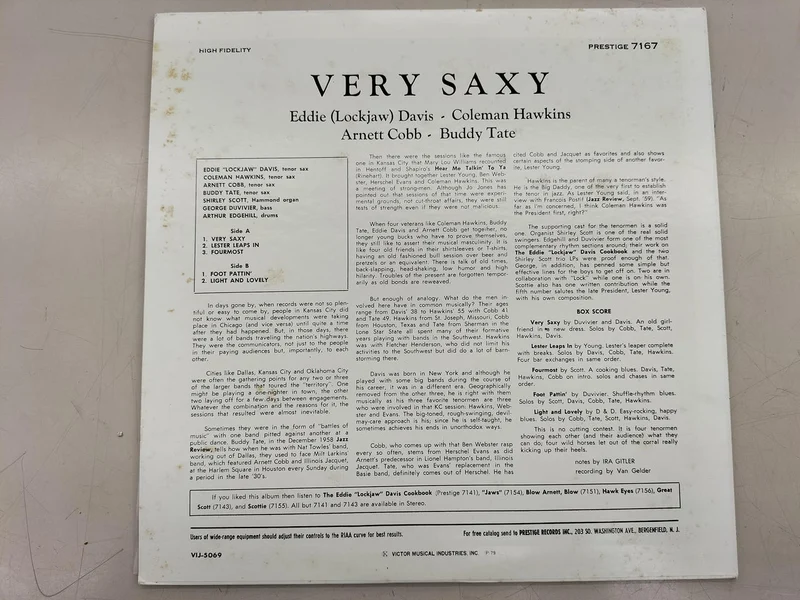 VICTOR Record VERY SAXY
