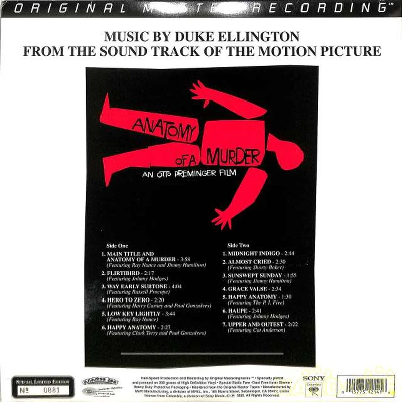 Sony Duke Ellington „A Certain Murder“ MFSL1-214 (Export in die USA)