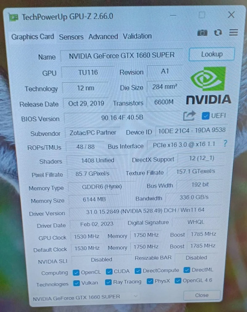 ZOTAC Grafikkarte: ZT-T16620G-10B
