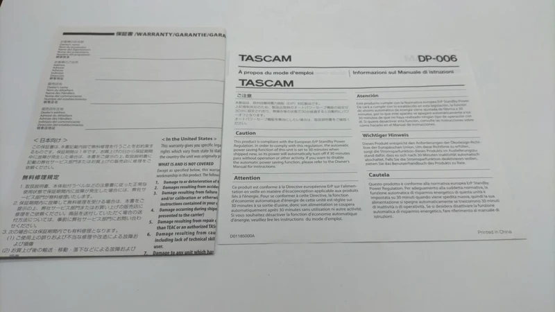 TASCAM MTR DP-006