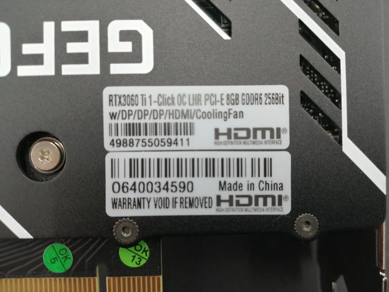 Xianren Zhizhi Grafikkarte: GG-RTX3060Ti-E8GB/DF/LHR