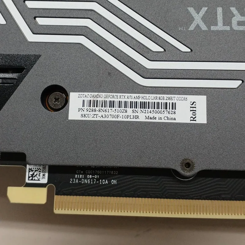 ZOTAC Grafikkarte: RTX 3070 AMP HOLD LHR 8 GB
