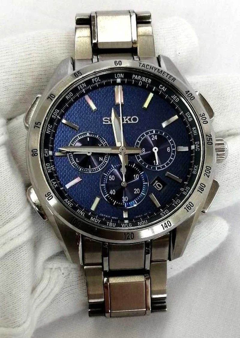 SEIKO BRIGHTZ Radio Solar Analog 8B92-0AB0