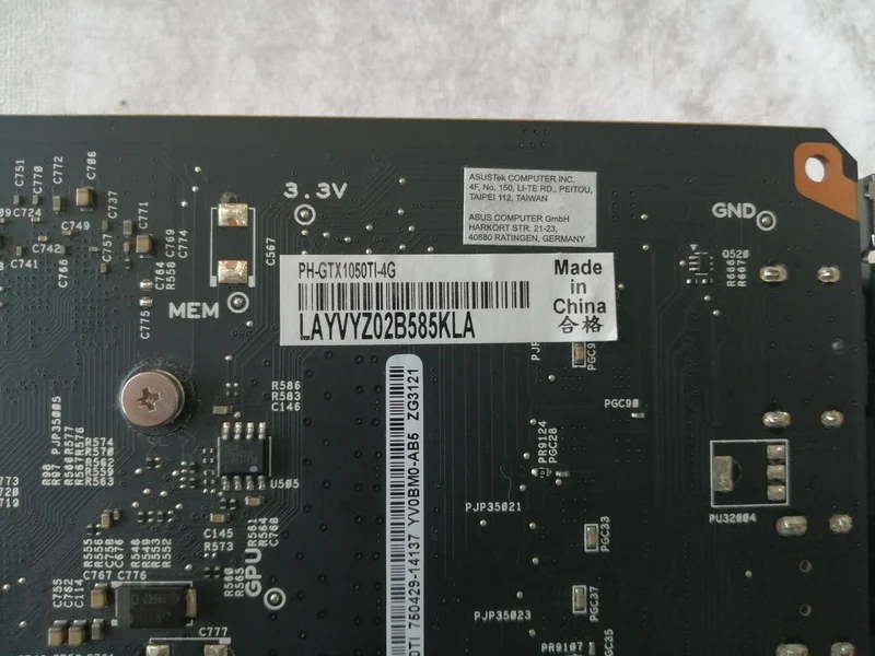 ASUS Grafikkarte PH-GTX1050TI-4G
