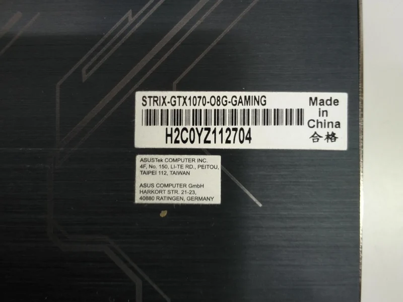 ASUS Grafikkarte STRIX-GTX1070-08G