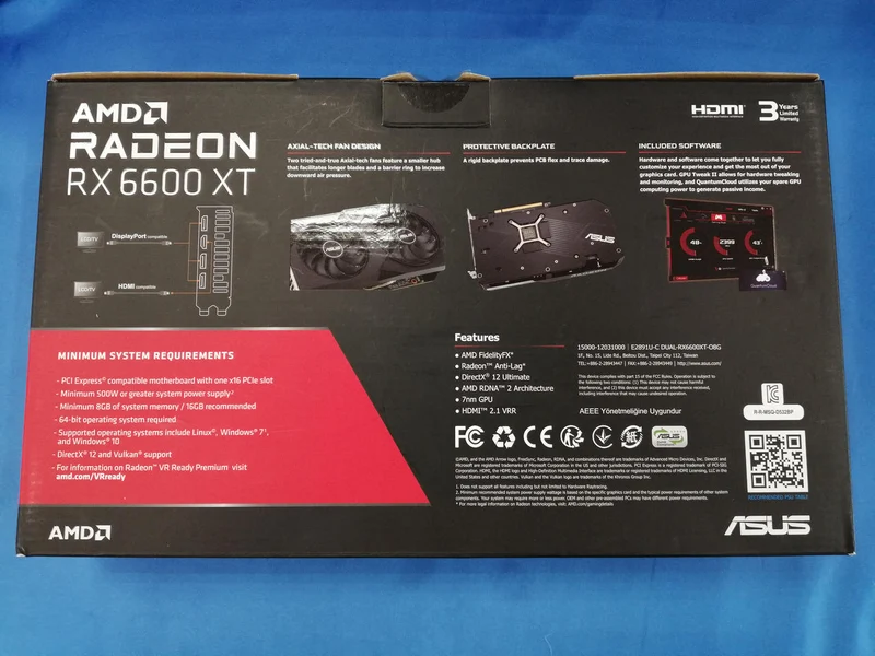 ASUS-Grafikkarte: DUAL-RX6600XT-O8G