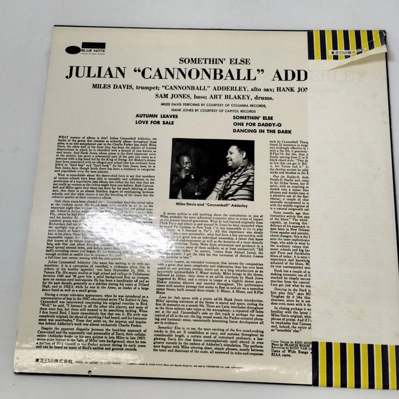 VICTOR LP-Schallplatte / LNJ80064 Cannonball Adderley / Samsin Els